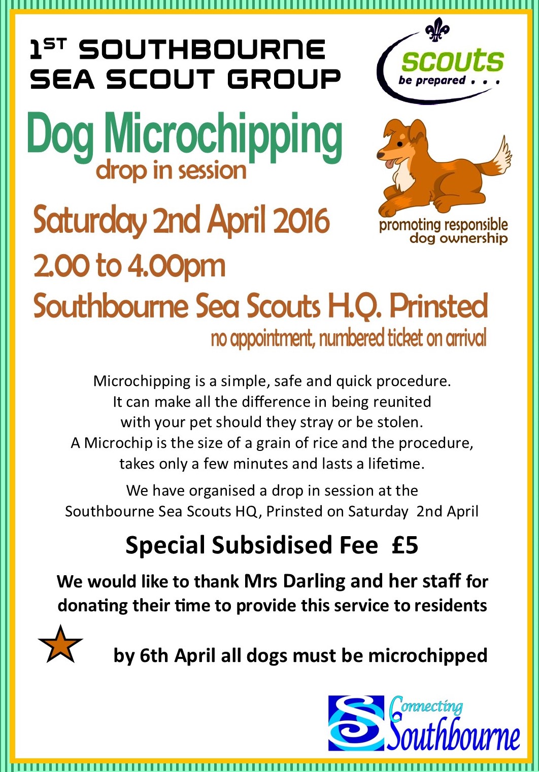 Dog Microchipping poster. 
