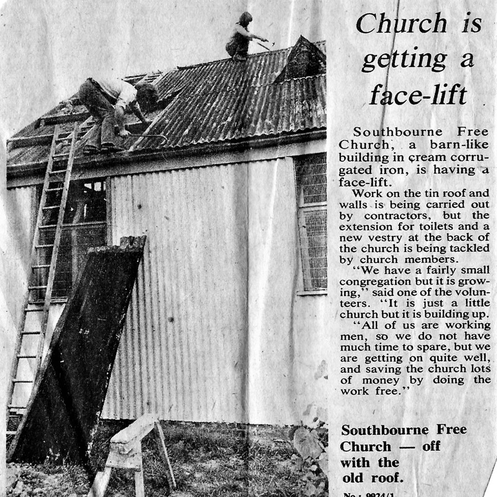 Portsmouth Evening News article about Free Church Facelift 1975