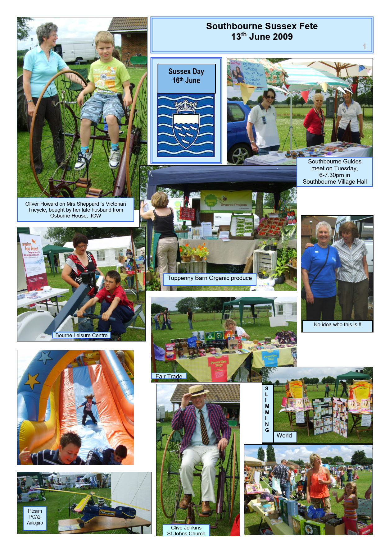Southbourne's first Sussex Day in 2009 organised by the Parish Council on the recreation ground.
