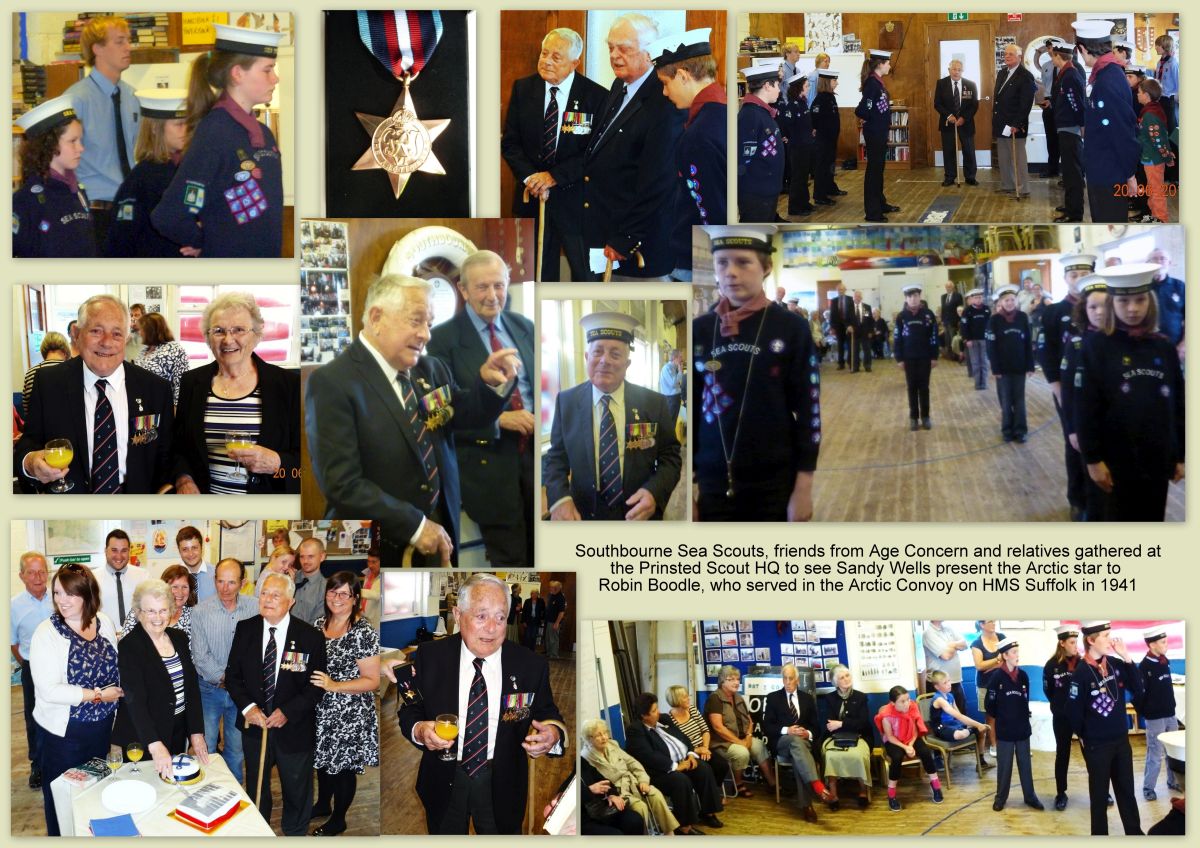 Celebration at Sea Scouts for Robin Boodle receiving the Arctic Star.